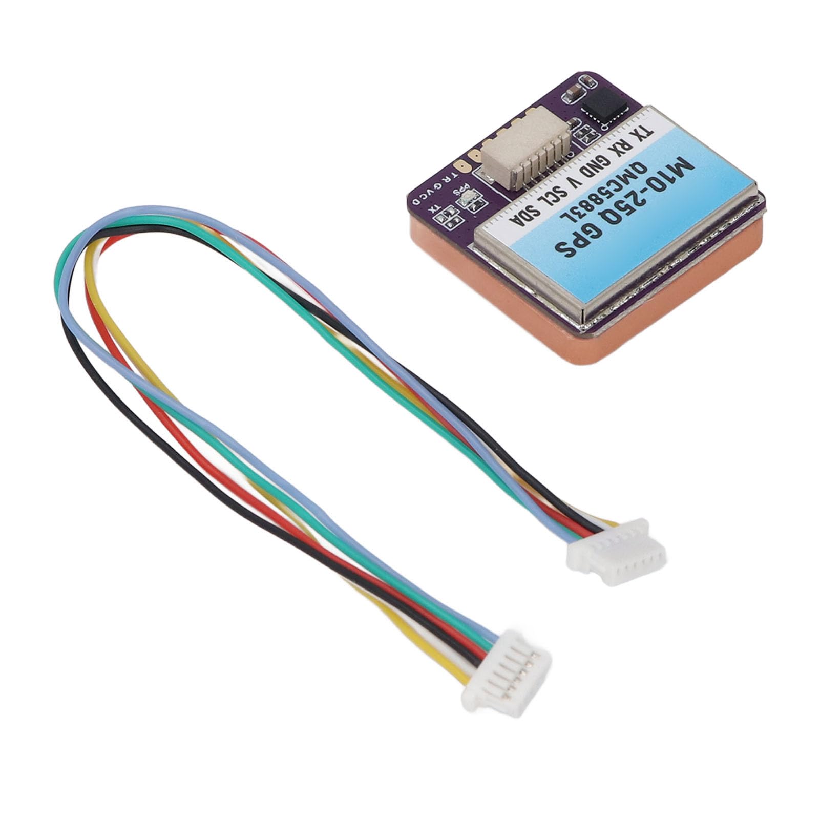 Elprico M10-25Q GPS-Modul mit QMC5883L-Kompass, 10-Hz-Ausgangsfrequenz, Einfache Installation für Rennsport-Drohne, Starke Kompatibilität, für Drohnenbegeisterte