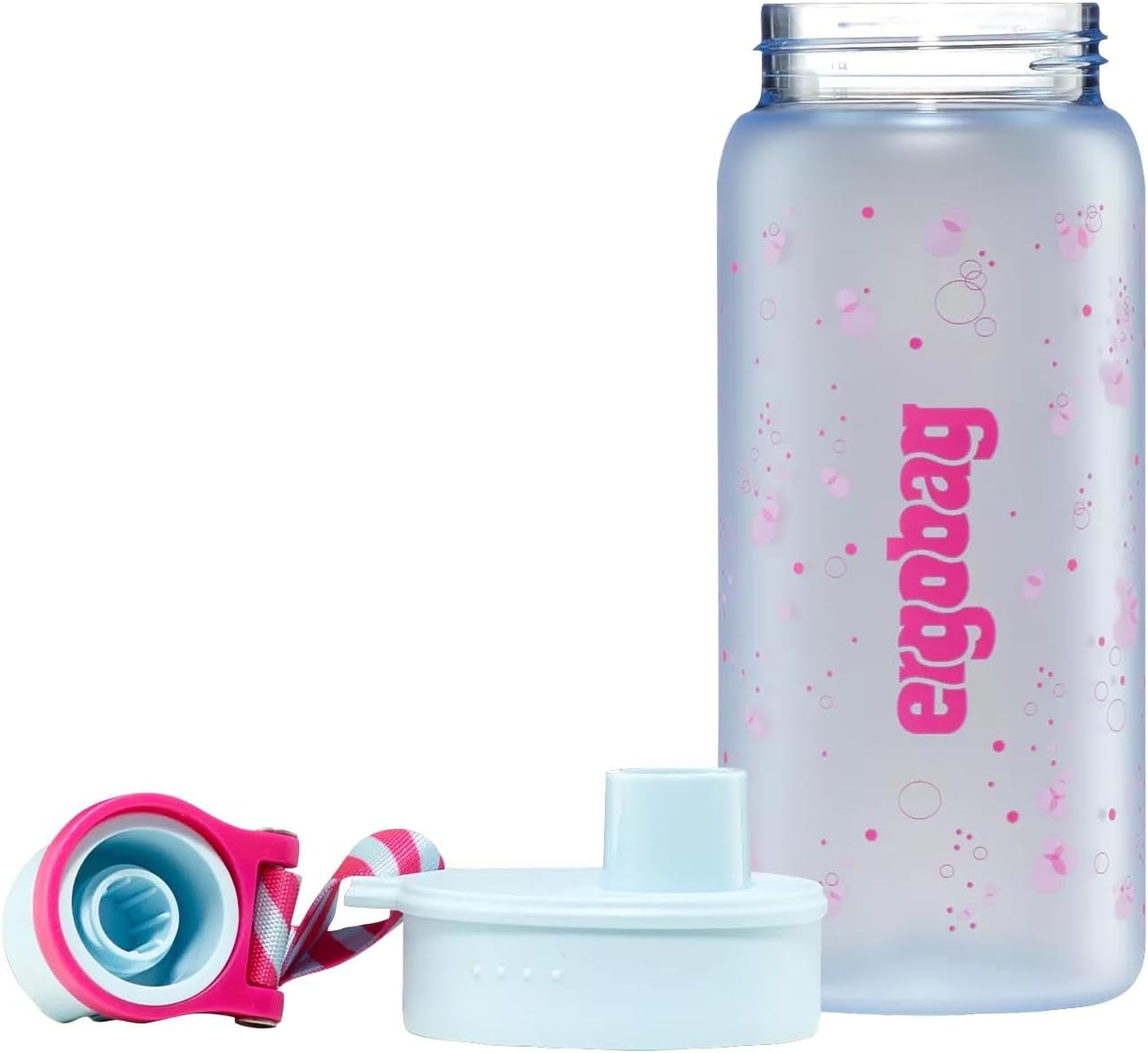 BPA-Free Water Bottle, 550 ml, Leak-Proof and Carbonated Safe, Dishwasher Safe, Bubbles - Light Blue