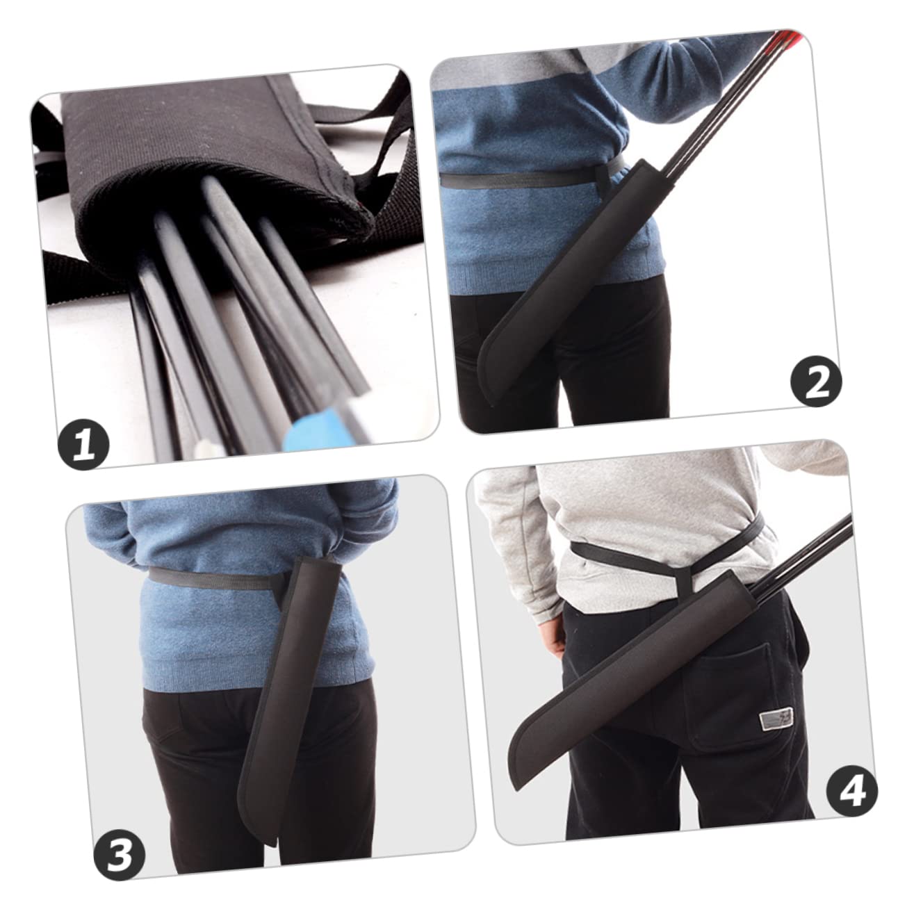 CarolUSA Archery Hunting, Indoor Outdoor Sport, Recurve/Longbow Traditional Hand Tools Braid Work Craftmanship, Suede Leather Shoulder Back Arrow Holder,Quiver,Bag (Beige)