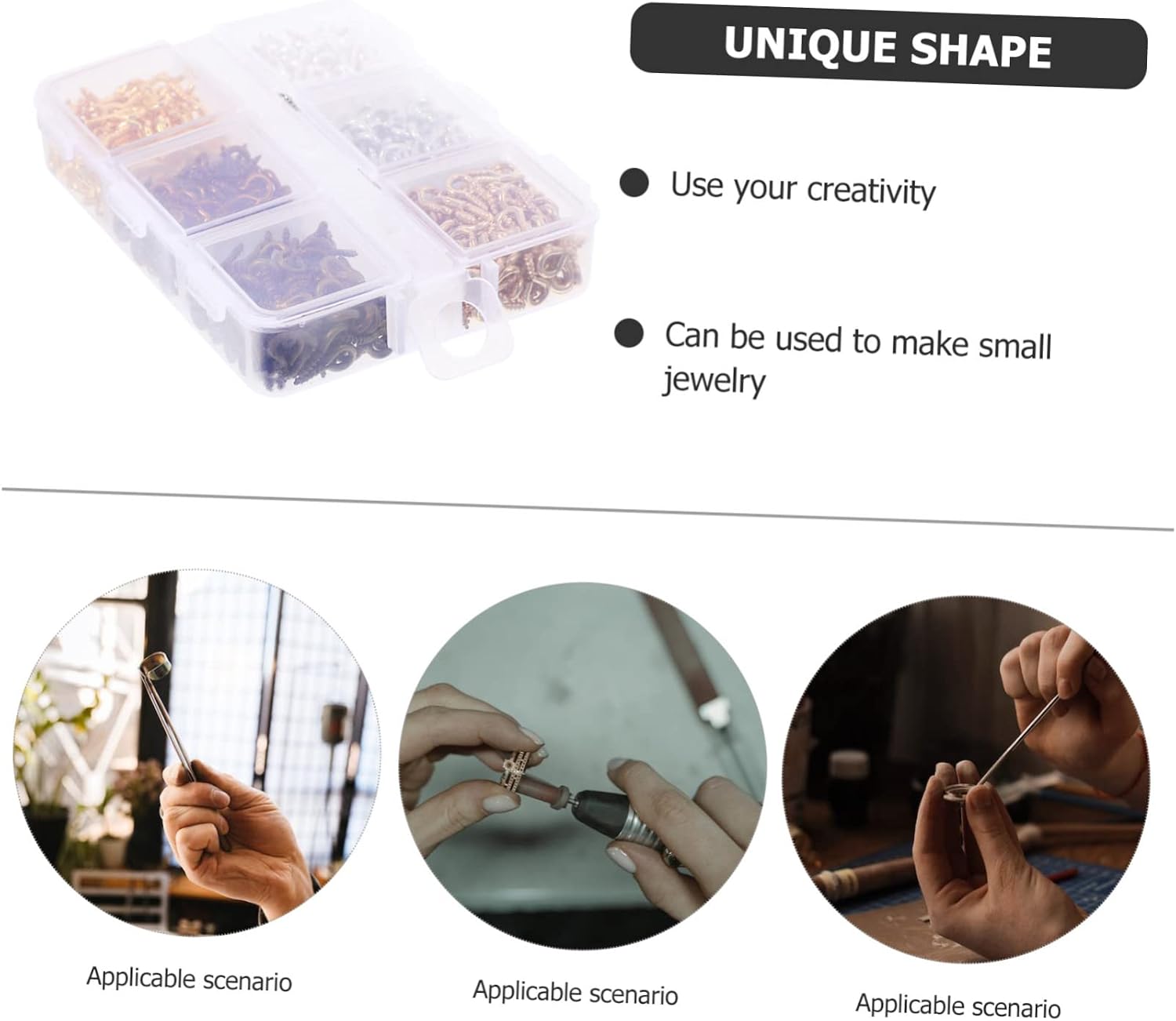 Baluue Screw Eyelets Small Eye Pin Pendants Jewelry Making Supplies Metal Eye Screws for DIY Craft