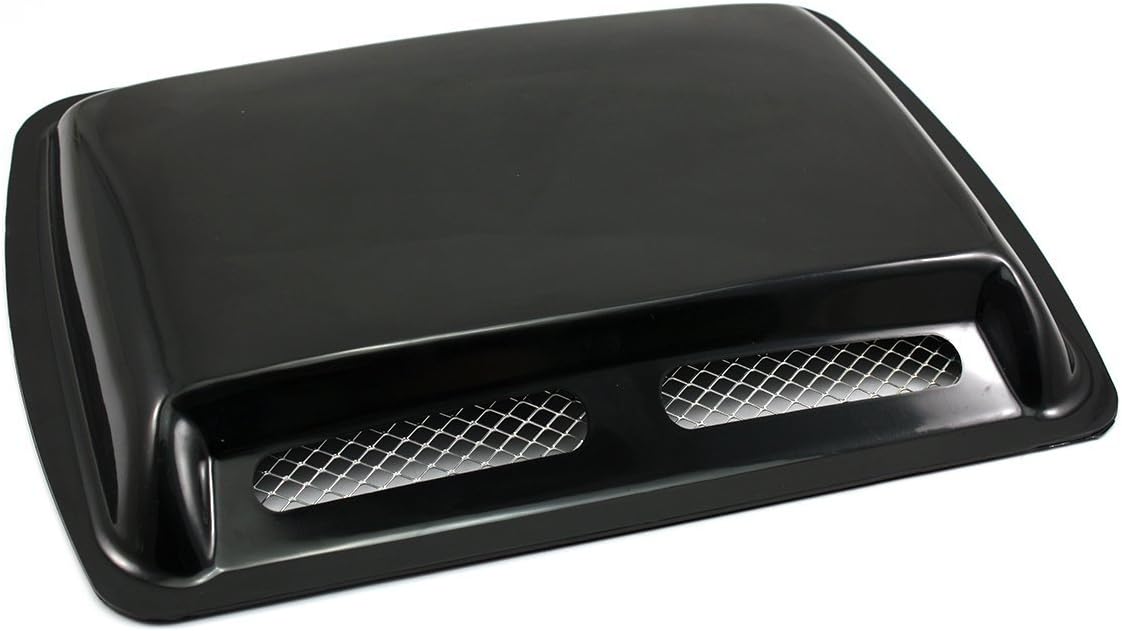 1Pcs Car Decorative Air Flow Intake Scoop Turbo Bonnet Vent Cover Hood Black
