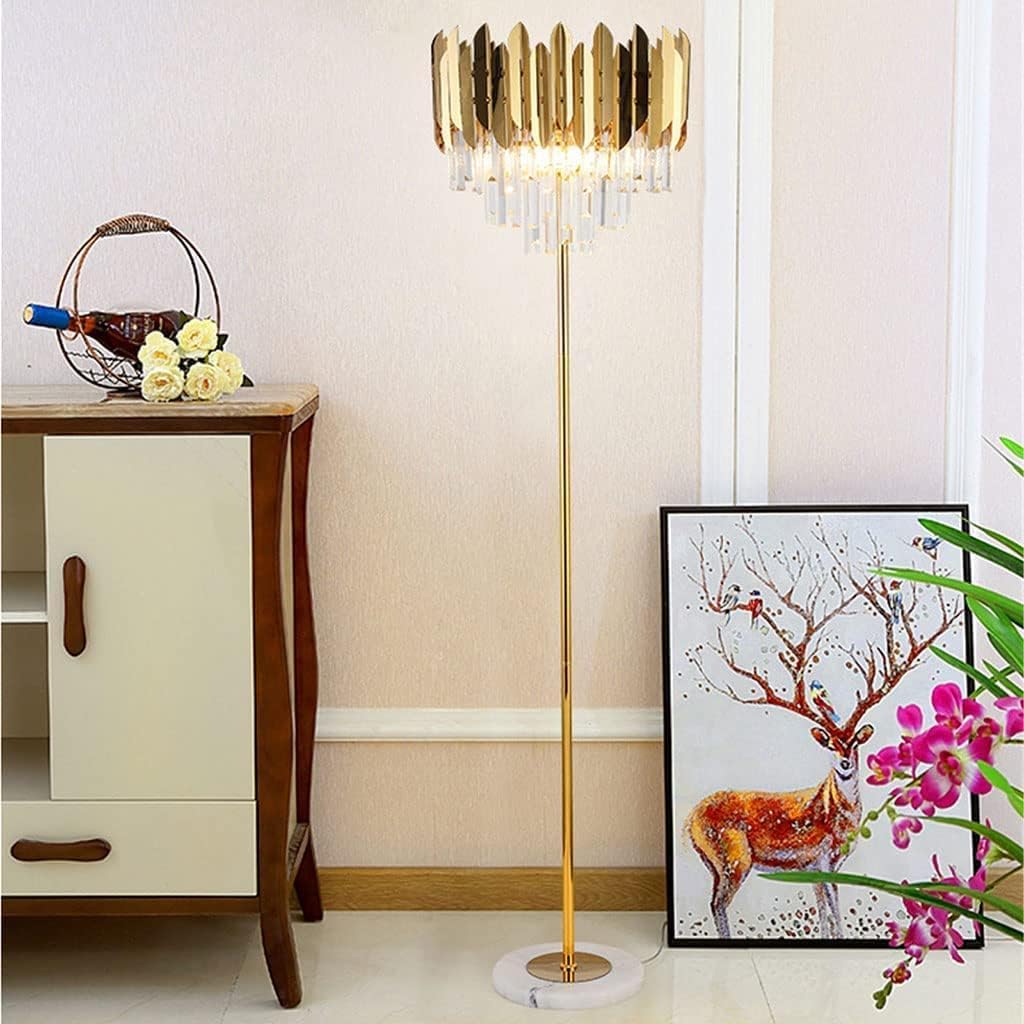 Lampa Podłogowa,Kryształowa Lampa Stojąca,Nowoczesna Lampa Podłogowa,Stojąca Lampa Led Do Czytania,Luksusowa Lampa Na Wysokim Słupie,Stabilna Lampa Do Czytania(35 Cm)