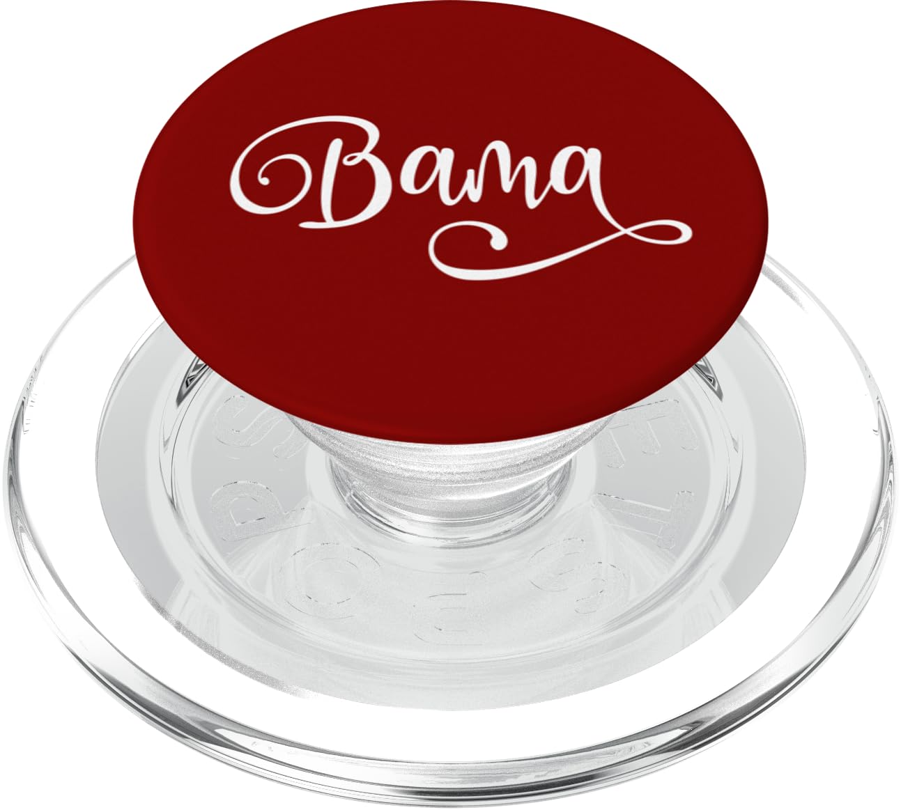 Bama White Fancy Script Alabama PopSockets PopGrip for MagSafe