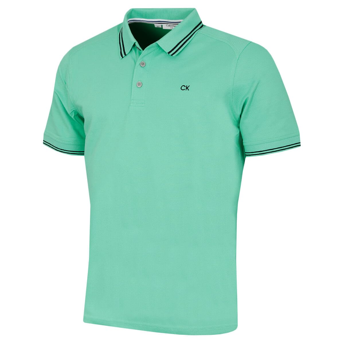 Calvin Klein Men's Mint Tipped Campus Tipped Polo Shirt - M