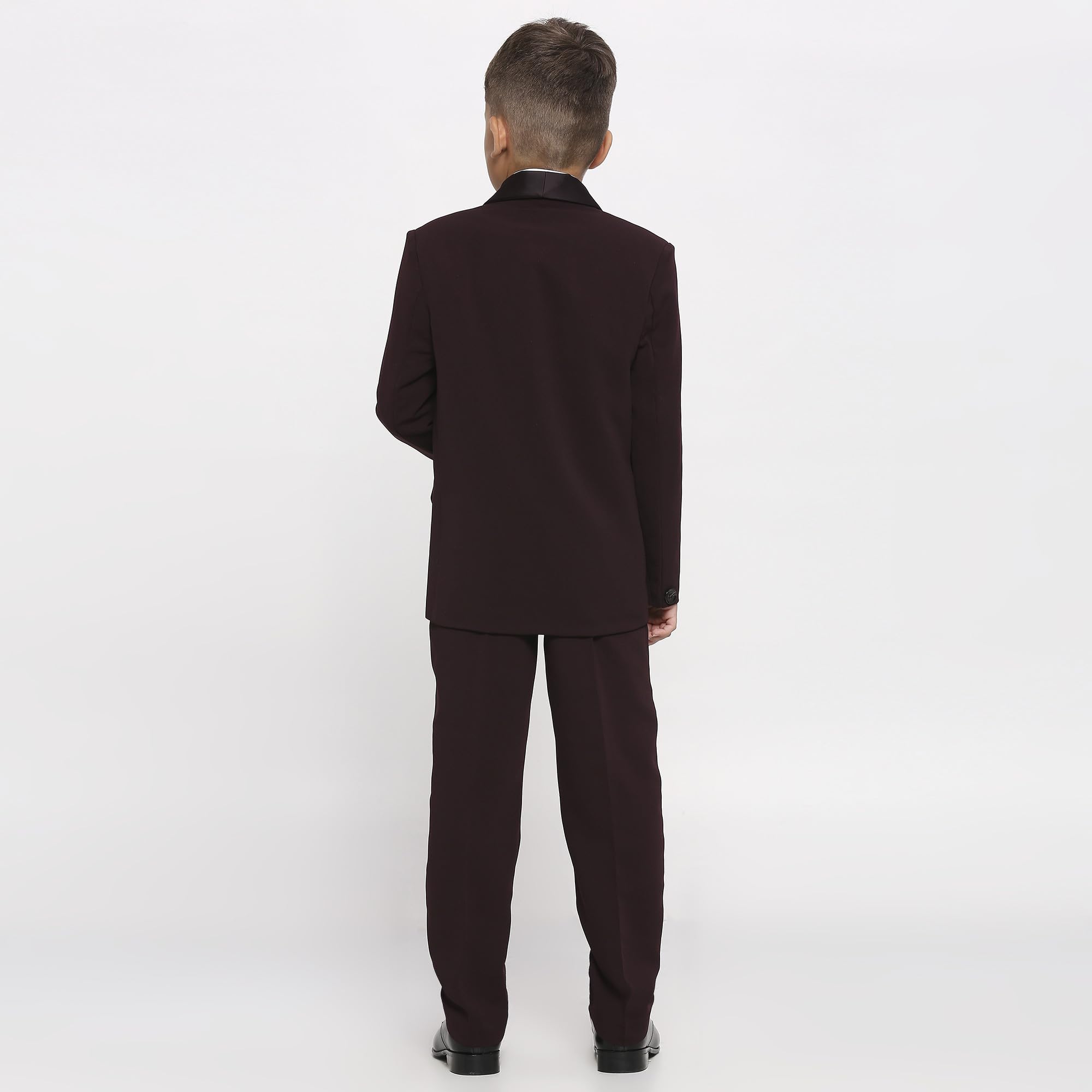 KIDS ISLAND Boys Wine 5 Pcs Coat Suit | KI_076_7605_MRN_4 1