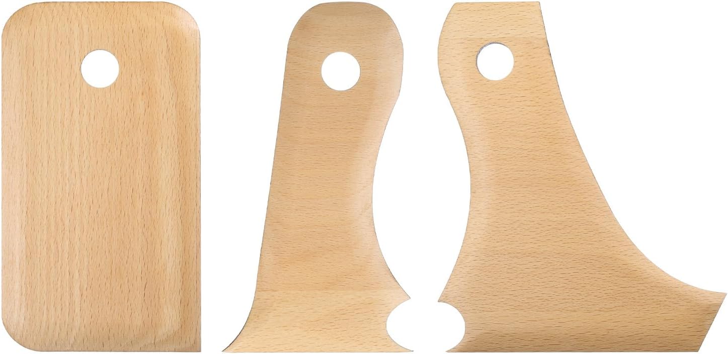 HARFINGTON Pottery Ribs Trimming Tools for Carving Ceramics Clay 3pcs