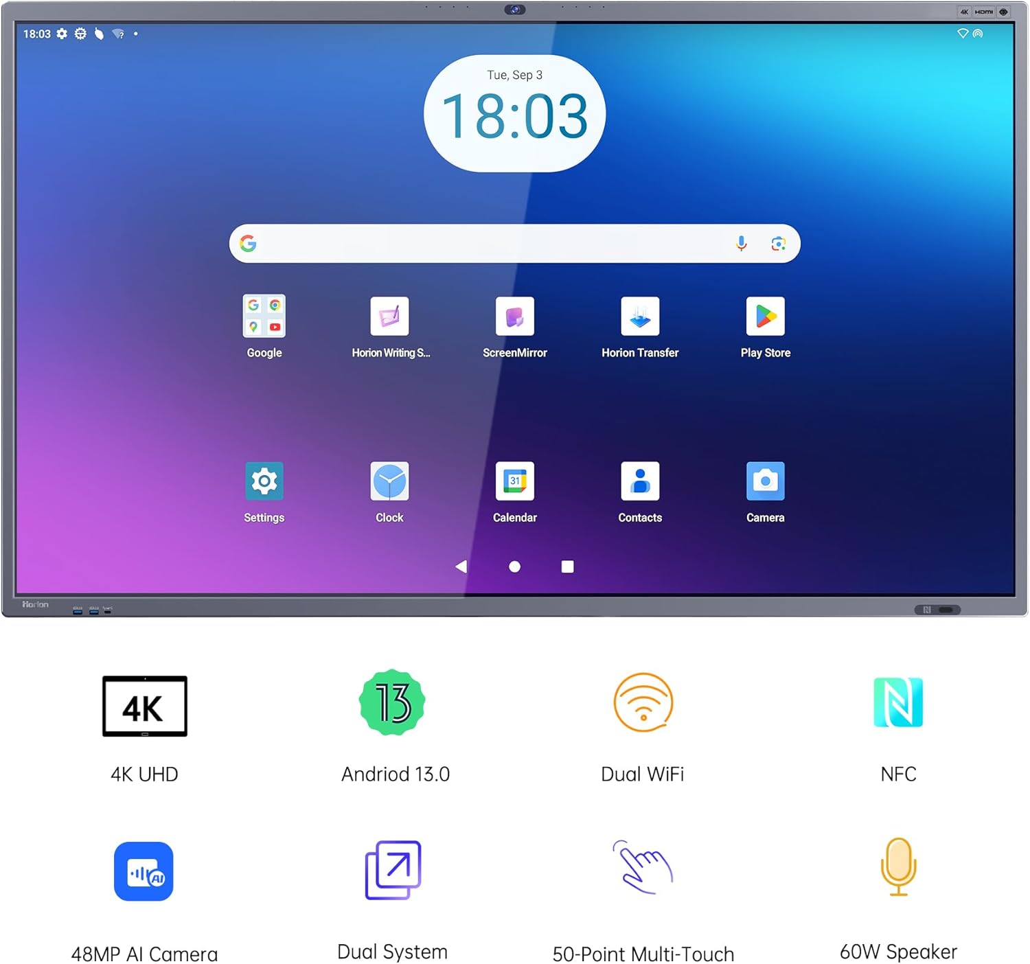 Transform Your Presentations: Horion 86" 4K Interactive Smart Board Review