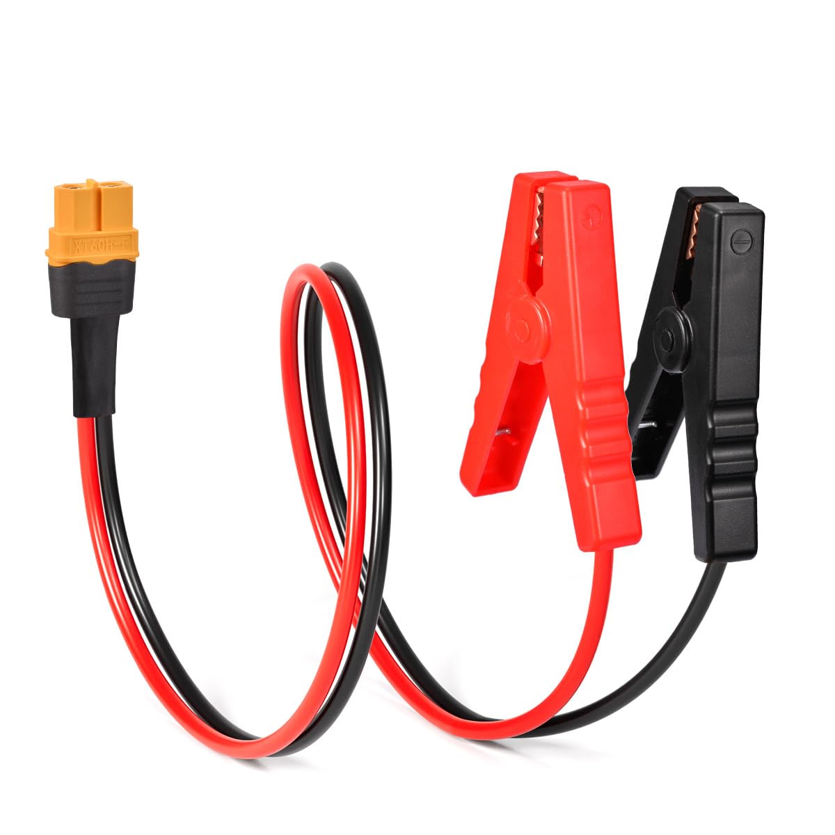XT60 to Alligator Clips,12AWG XT60 Female Connector Quick Disconnect Cable Compatible for RC Battery Portable Power Station Solar Panel(2FT)