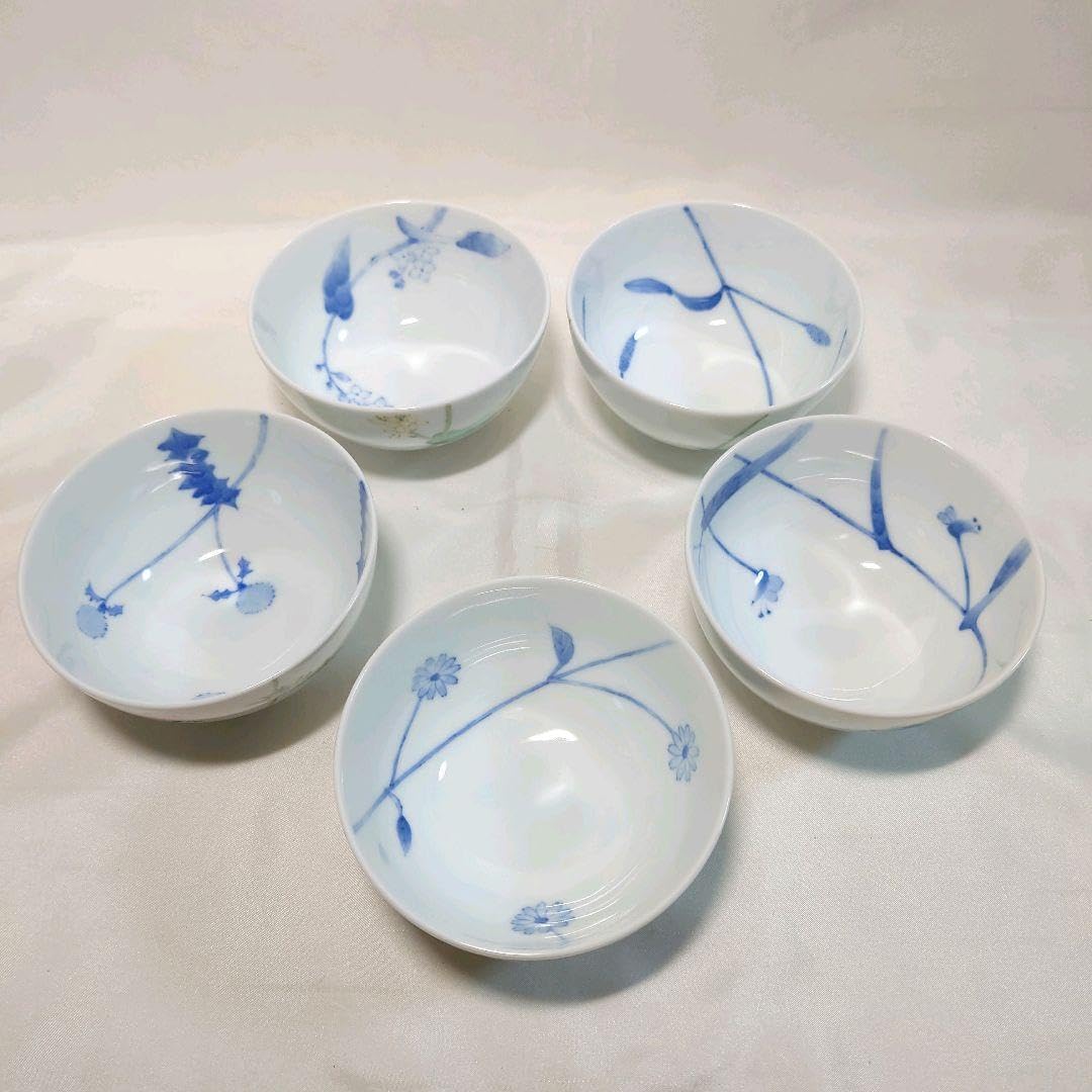 Amazon.co.jp: たち吉 五草花 陶碗 飯茶碗 5客 : ホーム＆キッチン