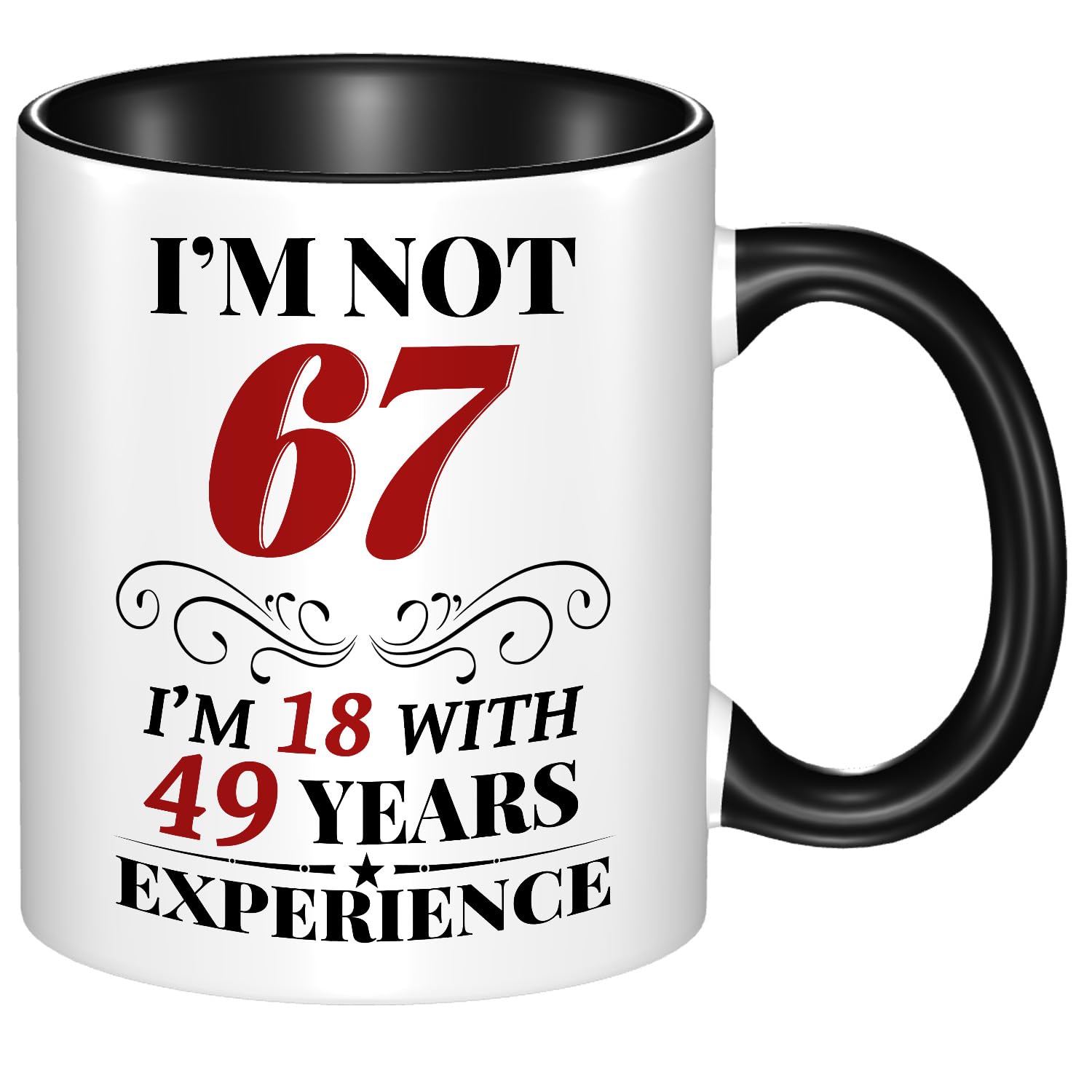 67th Birthday Mug for Women Men, Turning 67 Year Old Birthday Gifts Women Men Mom Dad Wife Husband, Sister, Best Friends, Coworkers, Her, Him, Dishwasher and Microwave friendly, 11oz Coffee Cup