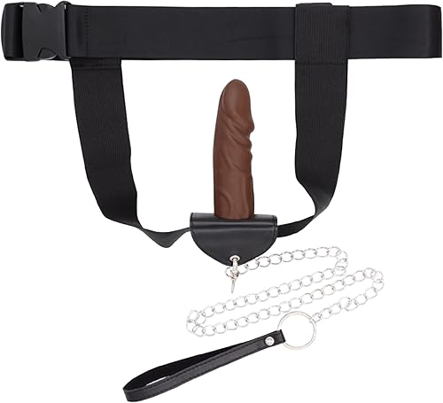 Consolador de silicona con correa en el arnés de consolador realista, consolador con correa, castidad femenina, BDSM, juguetes lesbianas con