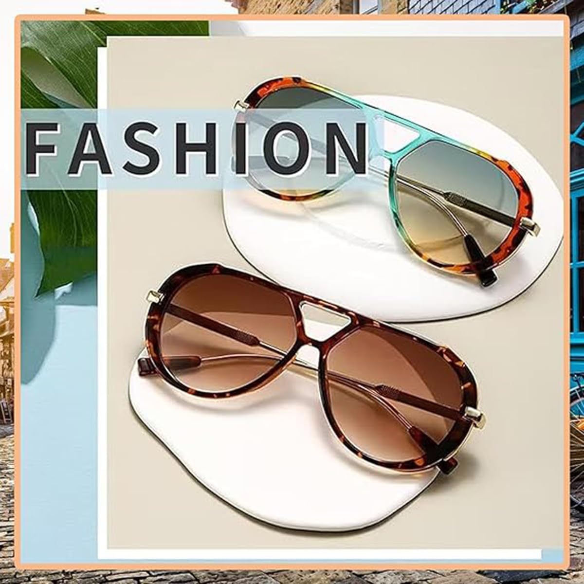 Genérico Gafas de sol de aviador Panther, vintage, unisex