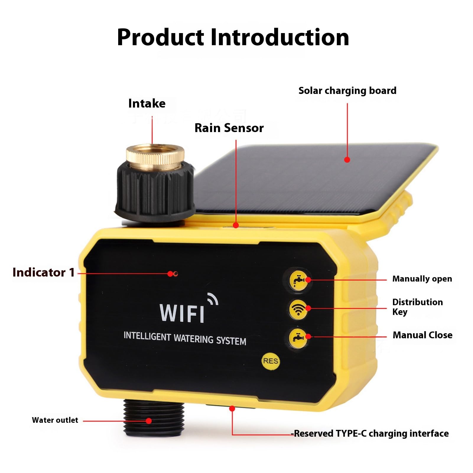 Alomejor WIFI Solarny Zraszacz Timer Inteligentny System Nawadniania Balkonów Ogrodowych 1 X Kontroler