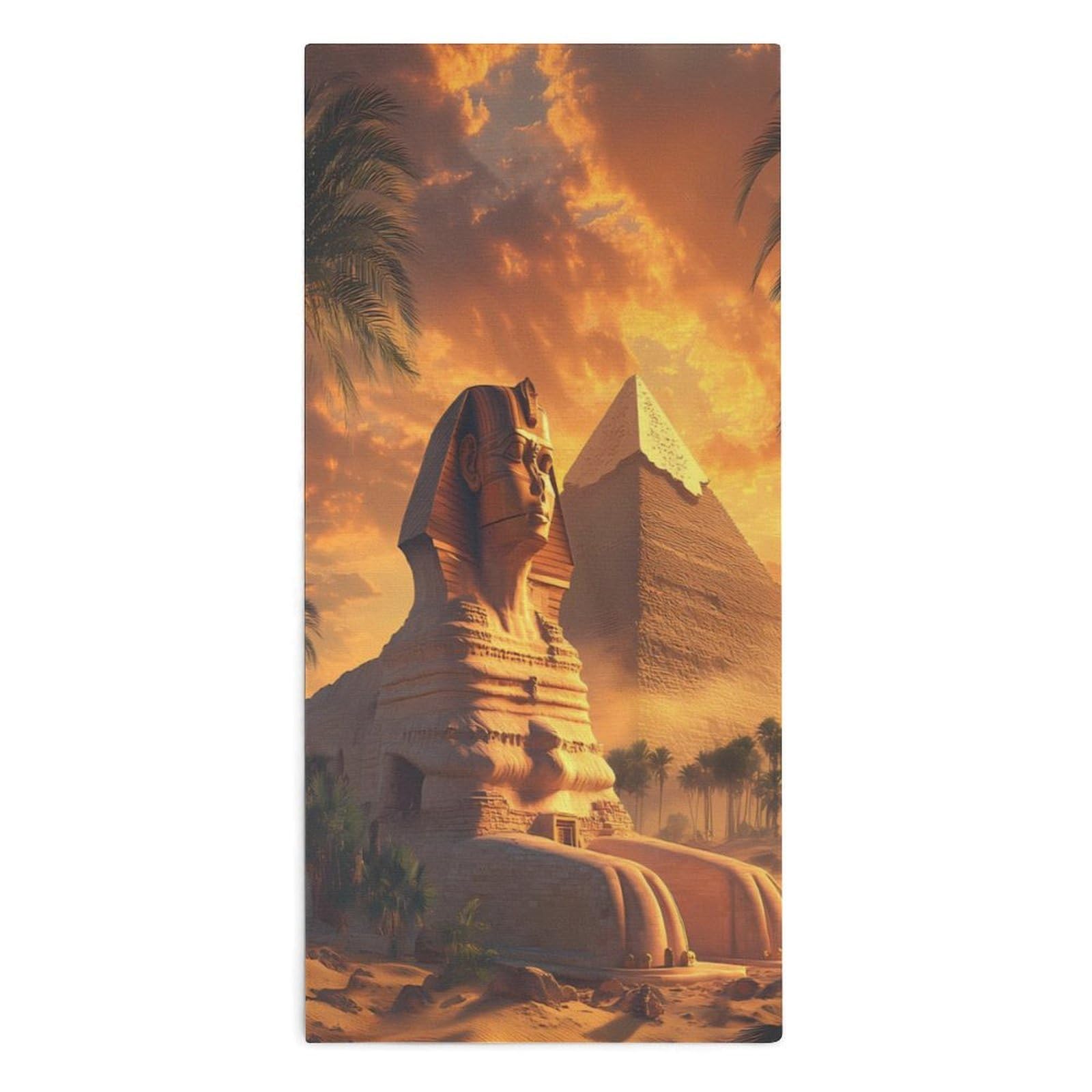 TXFBTRFSA Pyramids Egypt Hand Towels for Adult Face Towel Bath Beach Swim Accessories