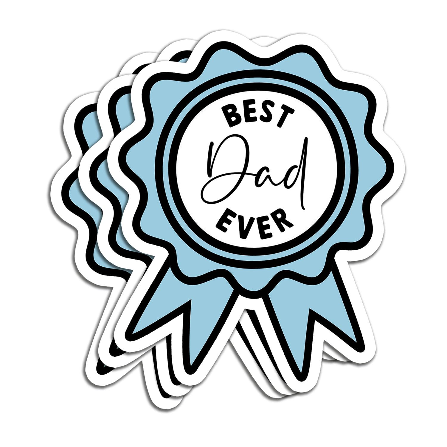 (3Pcs) Best Dad Ever Sticker Gifts for Fathers Papa Daddy Motivational Quote Decals Waterproof Vinyl Stickers for Books Laptops Phone Water Bottles