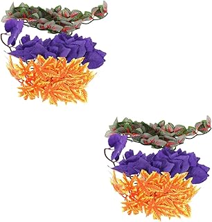 iplusmile 6 Pçs Caixa De Escalada Para Animais De Estimação Rattan Plantas De Répteis Répteis Terrários Artificiais Decorativos Para Sala Terrários Plantas De Plástico Flexíveis Folhas De