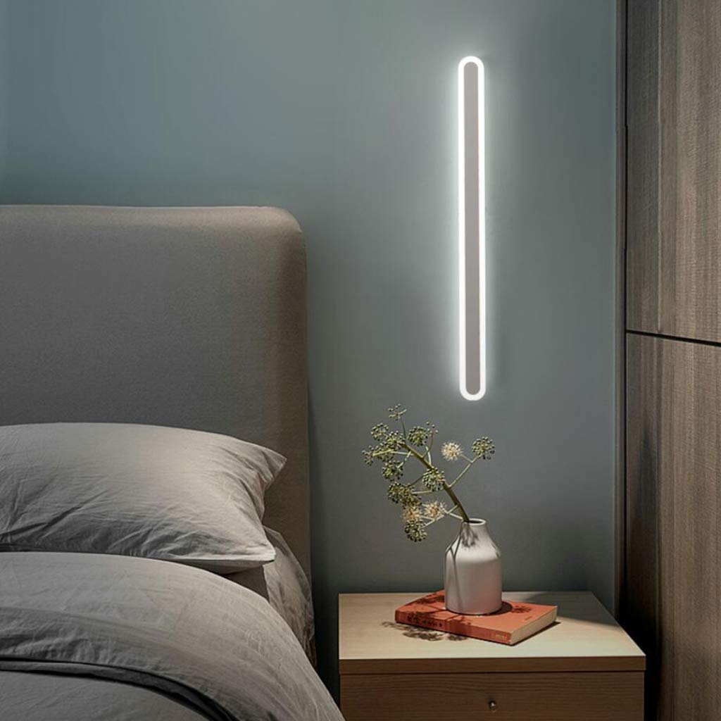 FZQSXAZU Modern Minimalist 80cm Aluminum LED Wall Sconce, 3 Color Design Indoor Lighting for Living Room, Bedroom & Stairs, Sk Linear Lamp, Detive Light Fixture