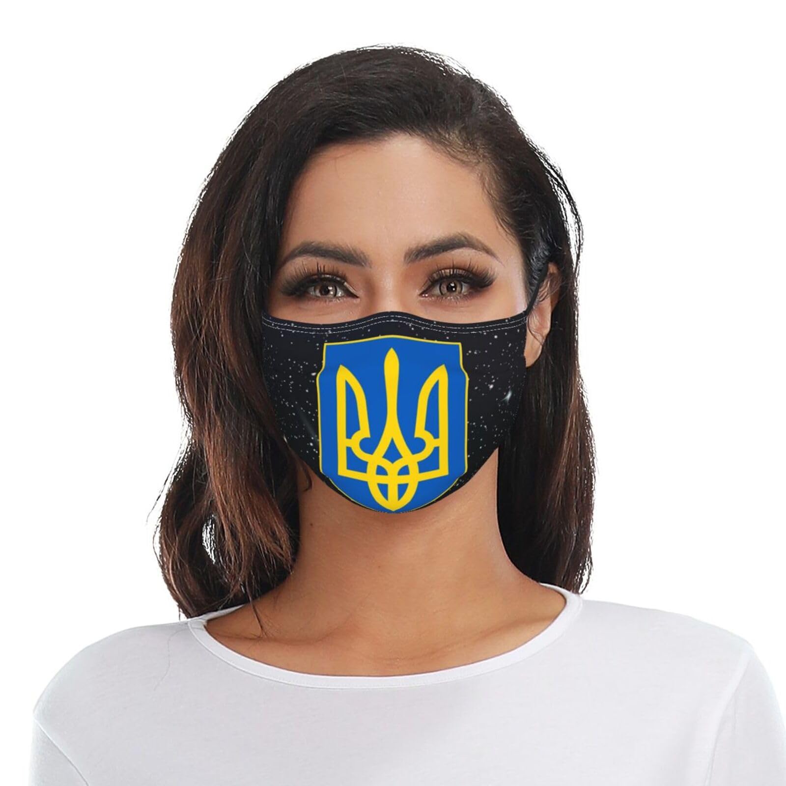 Ukraine Tryzub Proud Ukrainian Adult Dust Mask Adjustable Dust Face with 2 Filter94