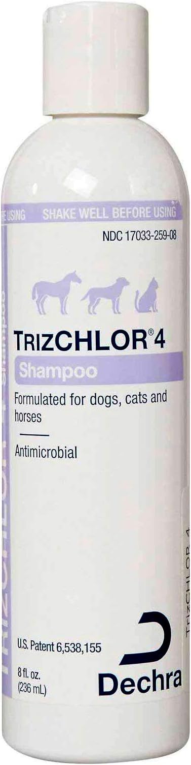 Dechra TrizCHLOR 4 Shampoo for Dogs, Cats & Horses (8oz)