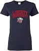 Camiseta de Mujer Underground Printing Liberty Arch Logo - Talla LG - Azul Marino 1