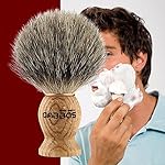 Anbbas Shaving Brush, Handmade Pure Badger Hair Brush with Natural Manchurian Ash Wood Handle for Men Traditional Wet Shaving - Image 5