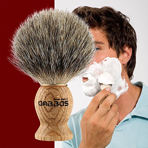 Anbbas Shaving Brush, Handmade Pure Badger Hair Brush with Natural Manchurian Ash Wood Handle for Men Traditional Wet Shaving - Image 6