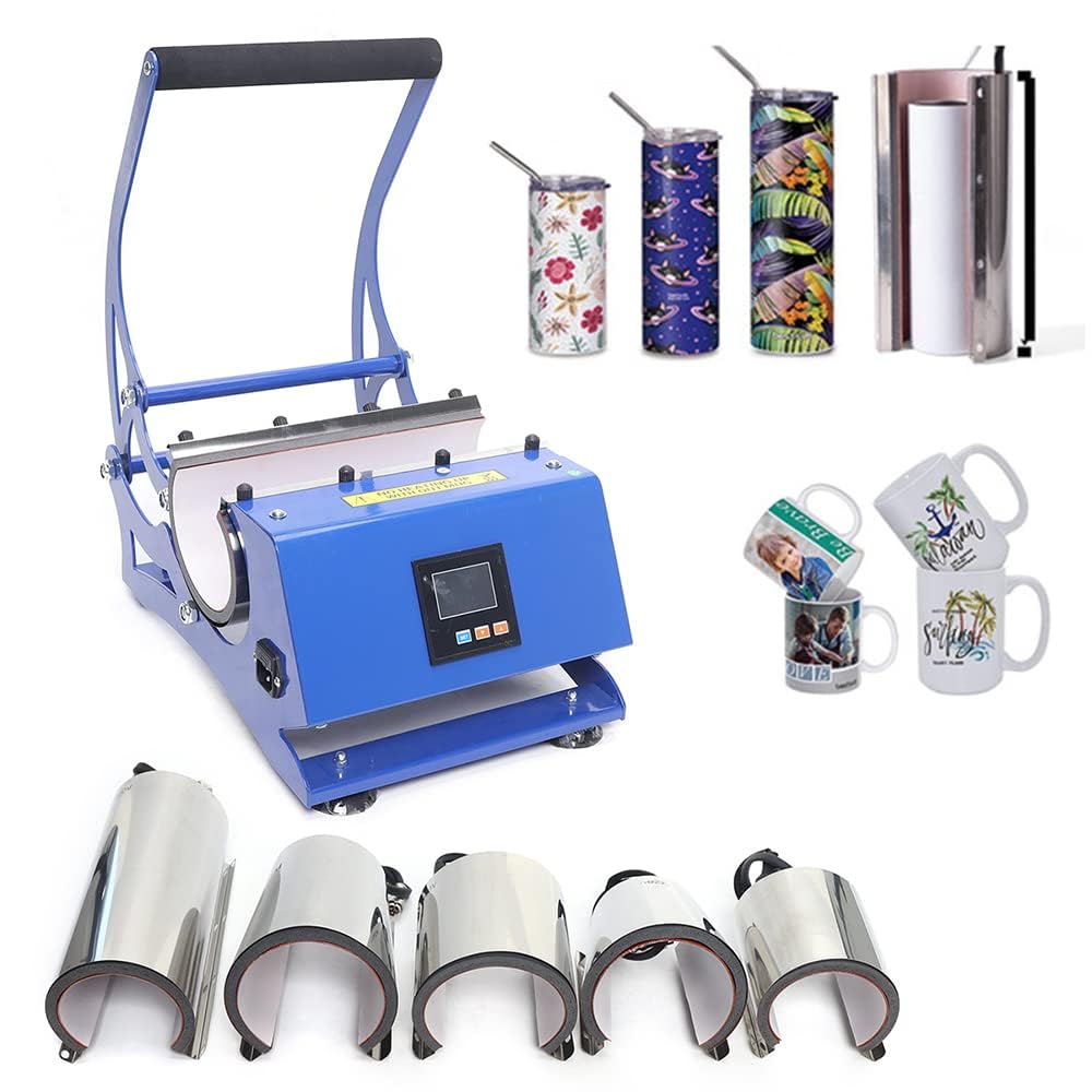 Pressa a caldo 6 in 1 – Pressa professionale per tazze e bicchieri, per stampa a sublimazione da 226,8 g a 850,5 g, ideale per progetti fai da te e piccole imprese