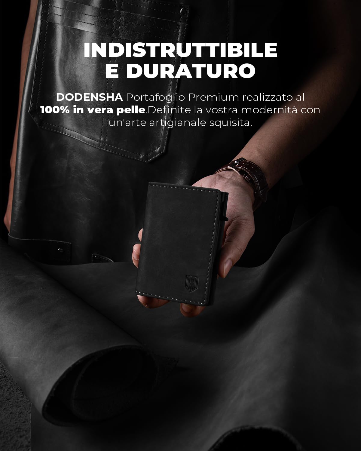 DODENSHA MagSnap moero portafoglio I portafoglio uomo piccolo I porta carte di credito uomo 10+ Karten I portatessere uomo tascabile I Protezione RFID I Braun I 12.5x10x3.5 centimeters