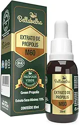 Bellabelha Extrato de Própolis Verde M60 | 30mL | Extrato Alcoólico com Alta Concentração, Produto Natural