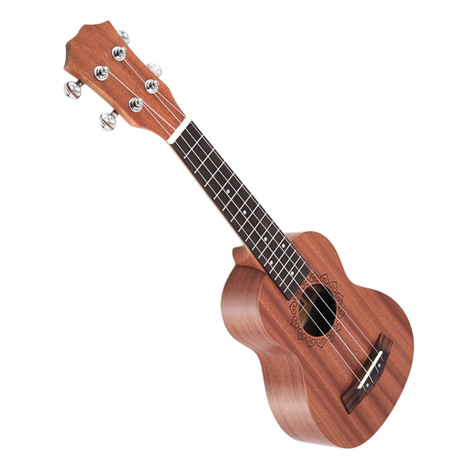 Strumento Per Chitarra A Quattro Corde Ukulele Con Motivi In ​​legno Sapele Da 21 Pollici Ukulele