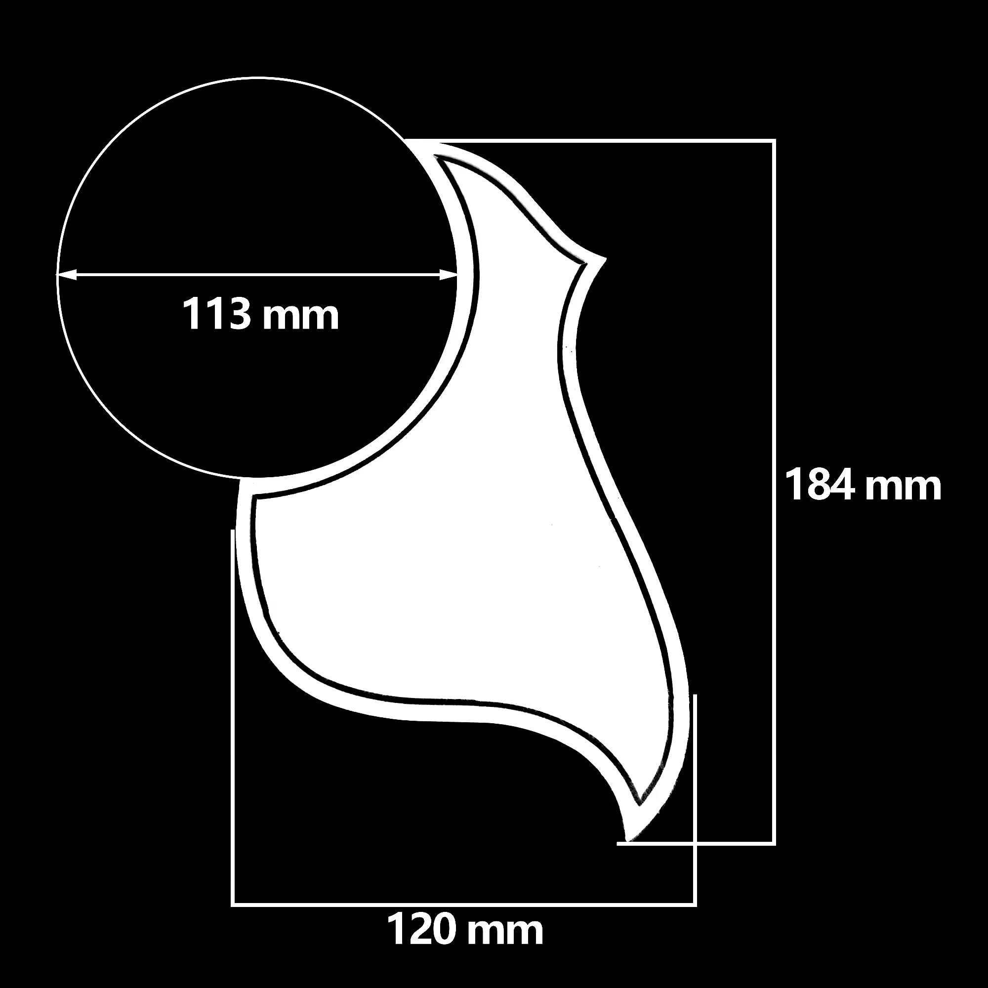 Guitar Pick Guard, Battipenna in abalone in palissandro autoadesivo for Chitarre acustiche folk D-45 Taylor(36)
