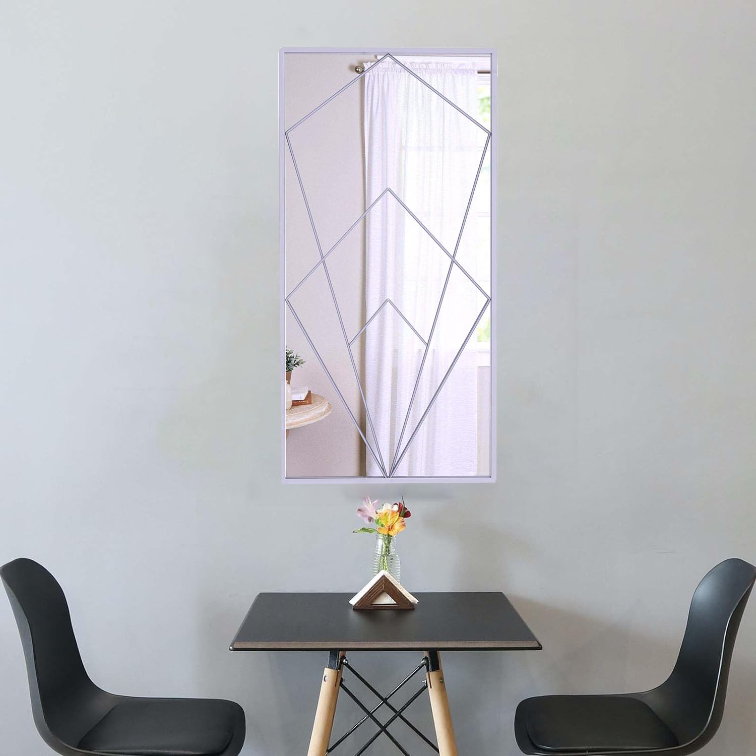 WONSTARTRectangular Wall Mirror Mounted Decorative Long Hanging,Metal Frame Wall Mirrors for Living Room or Bedroom、Entrance