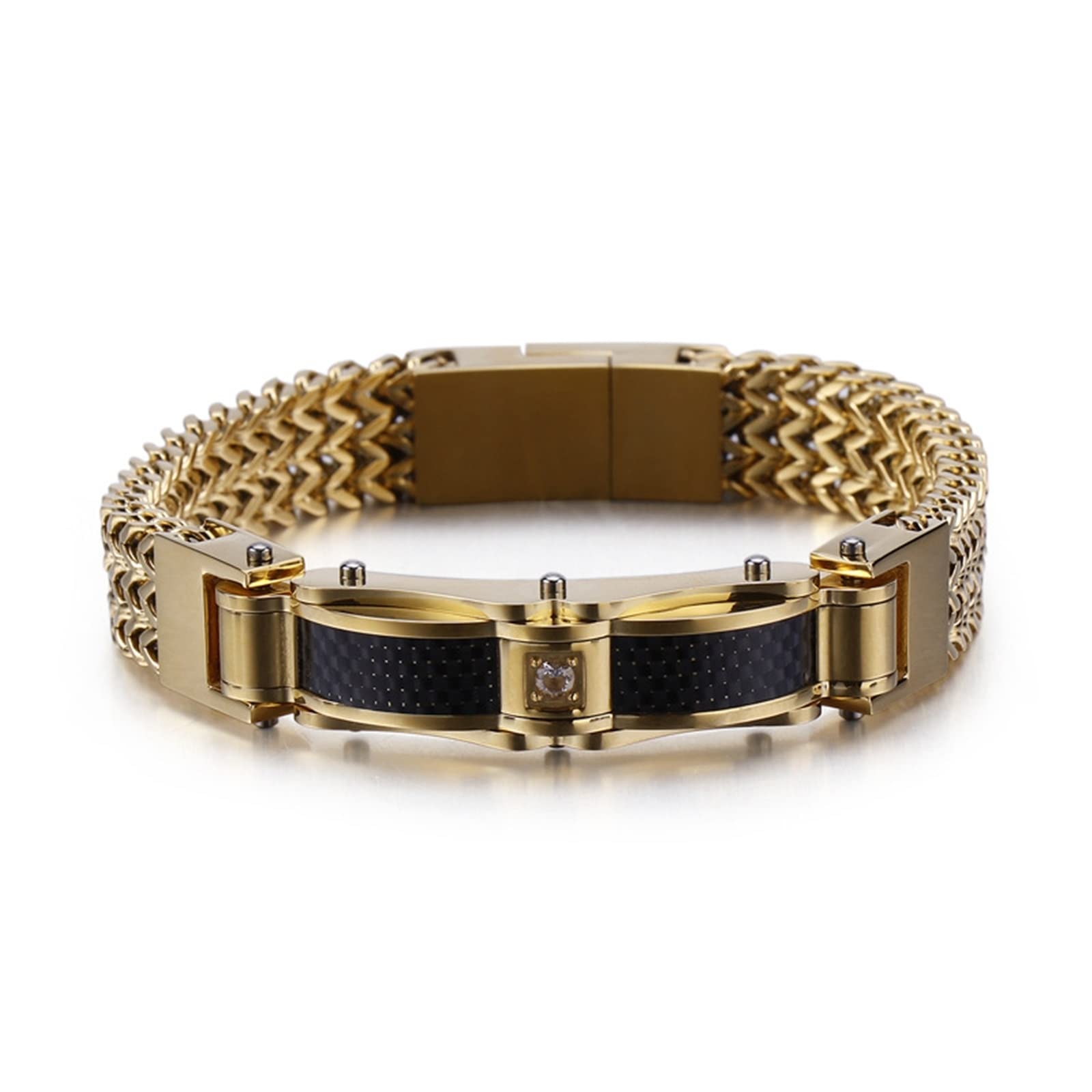 Pulseras para Hombre, Moda De Personalidad Crear Pulseras Oro Regalo para el cumpleaños de San Valentin
