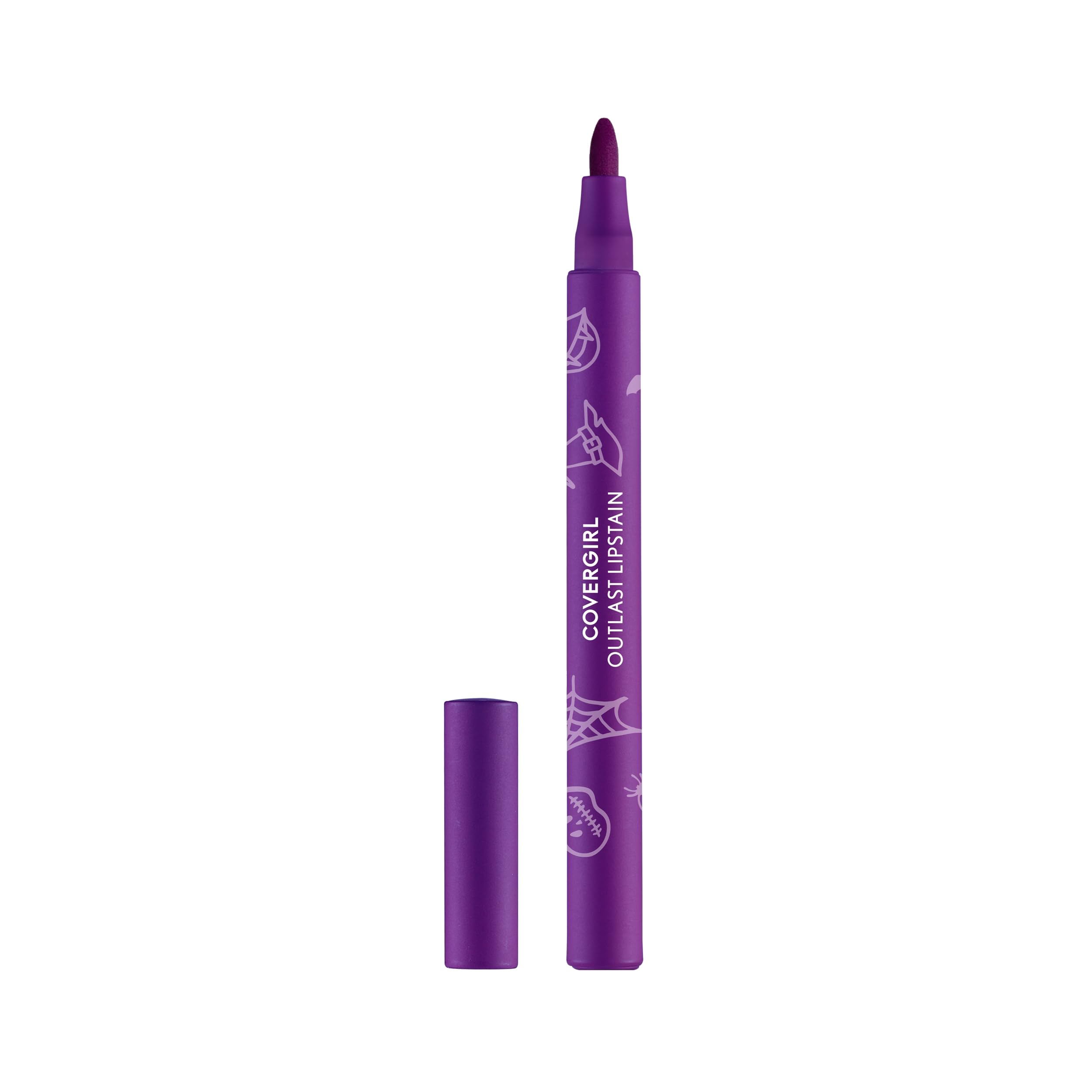Covergirl Outlast Lipstain, 96 Spooky Bat, Smooth Application, Precise Pen-Like Tip, Transfer-Proof, Satin Stained Finish, Vegan Formula, 0.06oz
