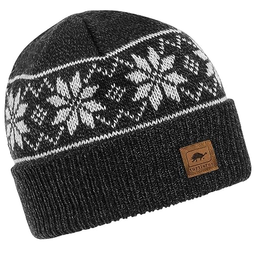 Turtle Fur Men's Mount Snow Ragg Wool Blend Relaxed Fit Beanie, Black