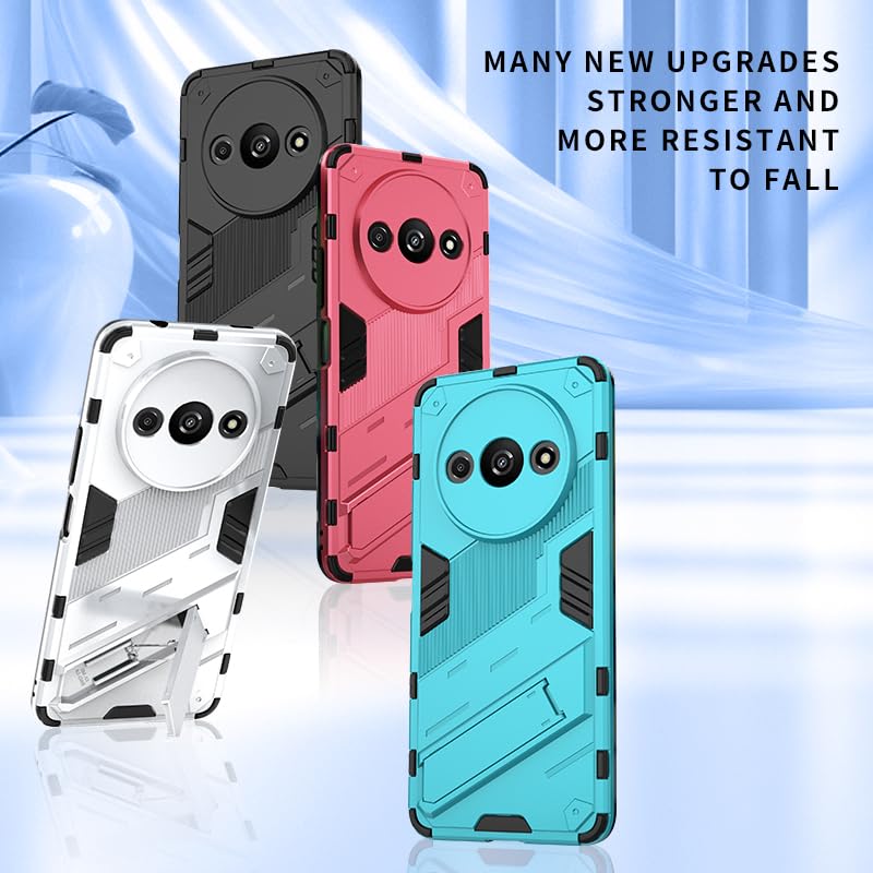WOKEZ Stötsäkert Fodral med Stativ för Xiaomi Redmi A3/Poco C61