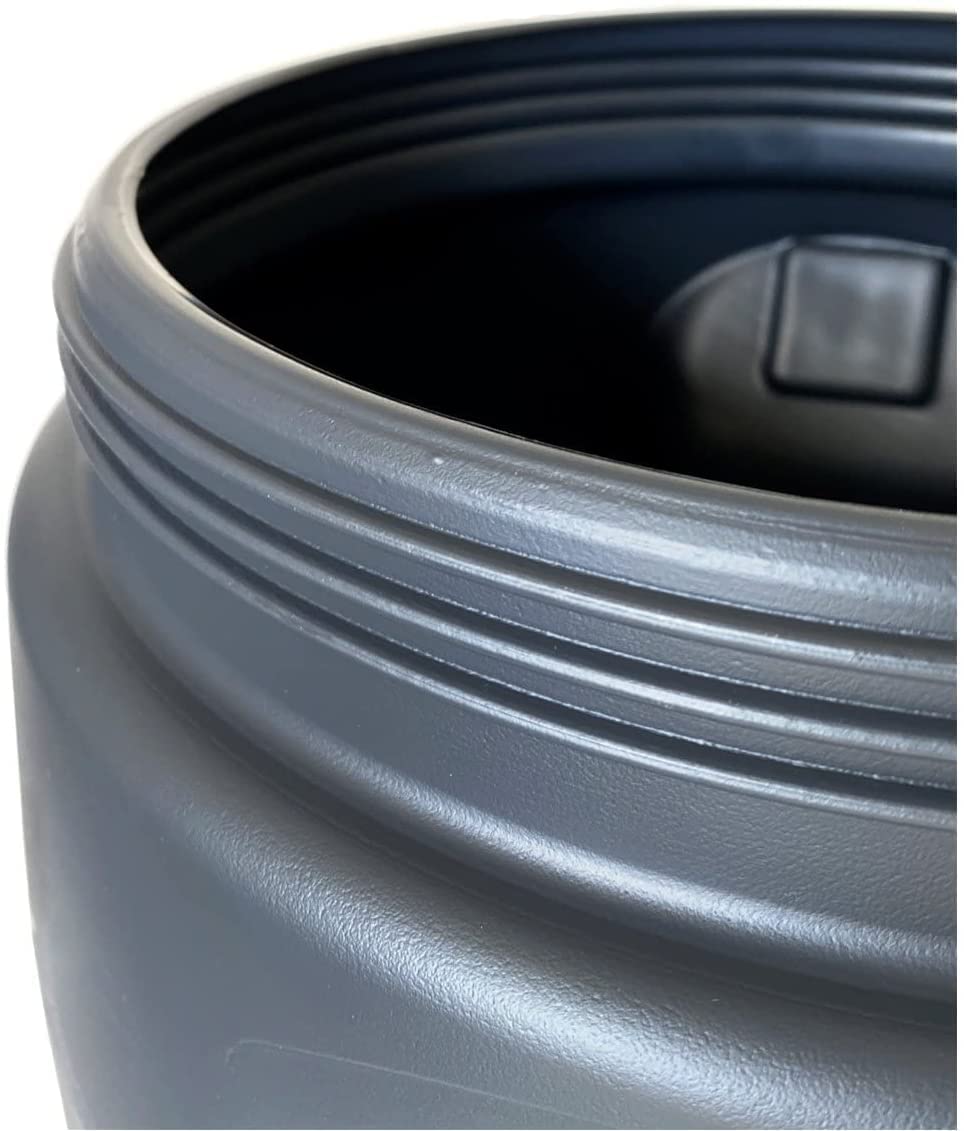 Mugar - Bidons de 65 litres en PVC - Homologués pour usage alimentaire - Avec fermeture hermétique à vis et poignées - Bidon alimentaire gris
