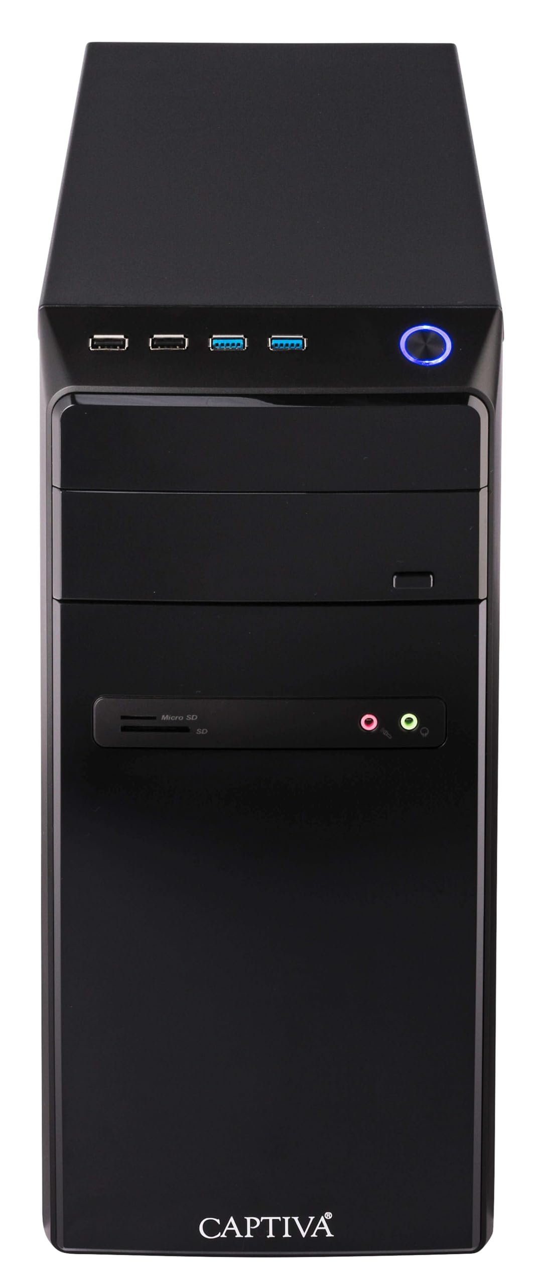 Captiva PC Power Starter I80-350 I Intel i3 14100 I płyta główna H610M I 16 GB DDR4 RAM I Intel UHD Graphics I 500 GB SSD M.2 I bez systemu operacyjnego I Business Tower