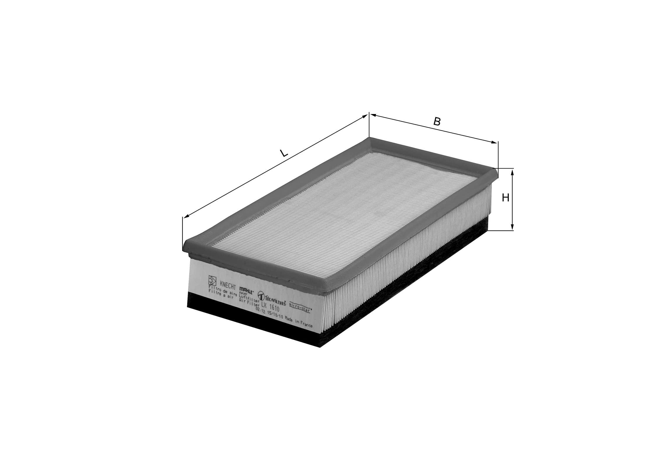 2X MAHLE / KNECHT LX 1061 Filtro Dell'Aria