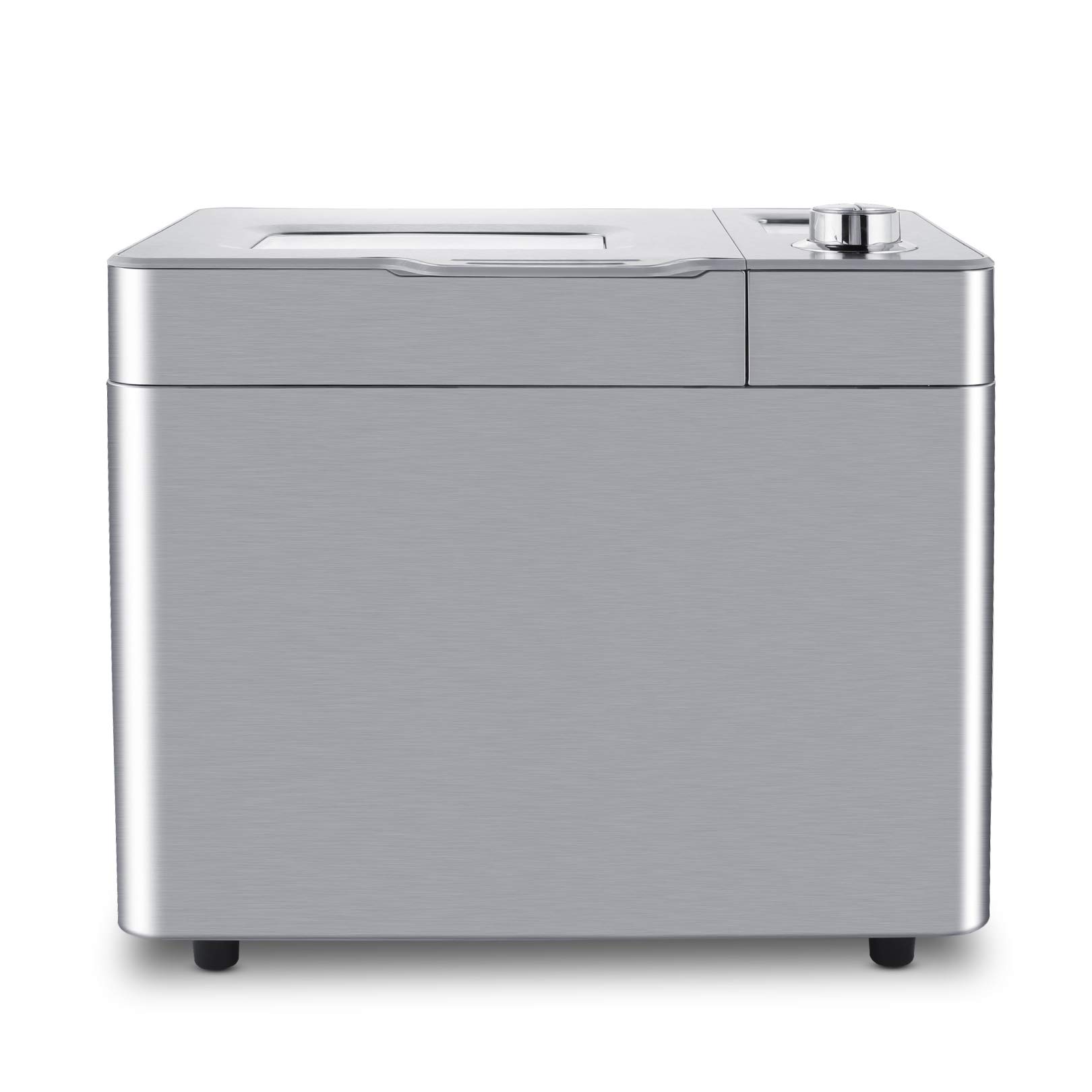 Brotbackautomat 550W Backmeister mit Automatische Zutatenbox, 25 Programme, Edelstahl Bread Maker Vollautomatische mit 13 Stunden Timing-Funktion, Sichtfenster,Die Kapazität beträgt 500g-750g-900g
