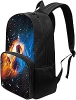 Vista 189 de American Flag Fire Galaxy Pattern Kids Backpack for Boys Girls Elementary Students Bookbag Middle School Bag Lightweight Children Travel Bag