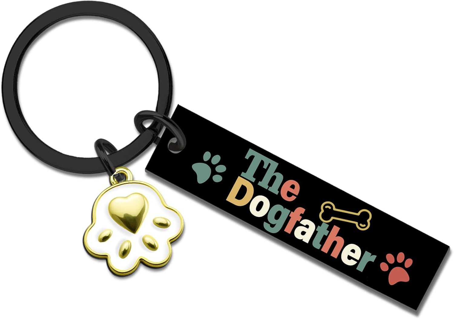 Ibiwe Dog Man Keychain Dog Lover Key Chain for Men Gifts for Dog Lovers Men Dad Gift for Men Best Gifts for Pet Dads Fathers Day