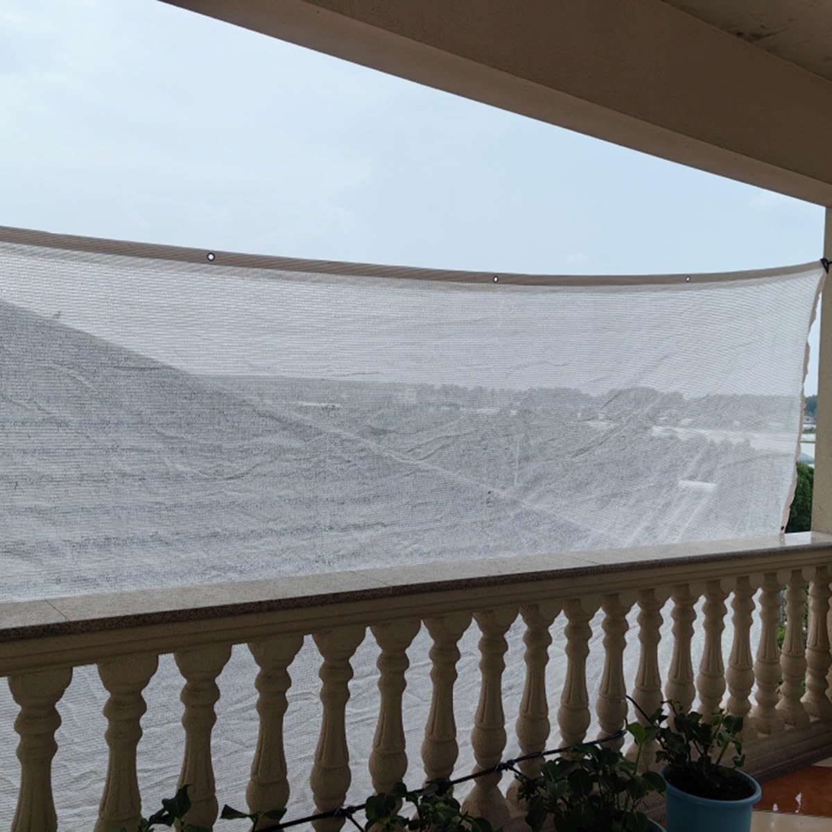 Red De Sombra 50% Tasa De Sombreado Vela De Sombra Blanco Paño De Sombra Con Ojales 1x2m 2x3.0m 3x4m 4x5m 5x6m 6x7m 7x8m 8x9m 9x10m Malla Sombreo Para Flores Plantas Invernadero Patio(1.5x3.0m)