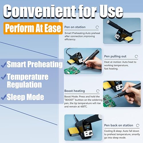 Miniatura 5 de Kit de soldador inalámbrico TS1C original 750F Super condensador alimentado por soldadura, portátil, estación de control de bolígrafo de soldadura