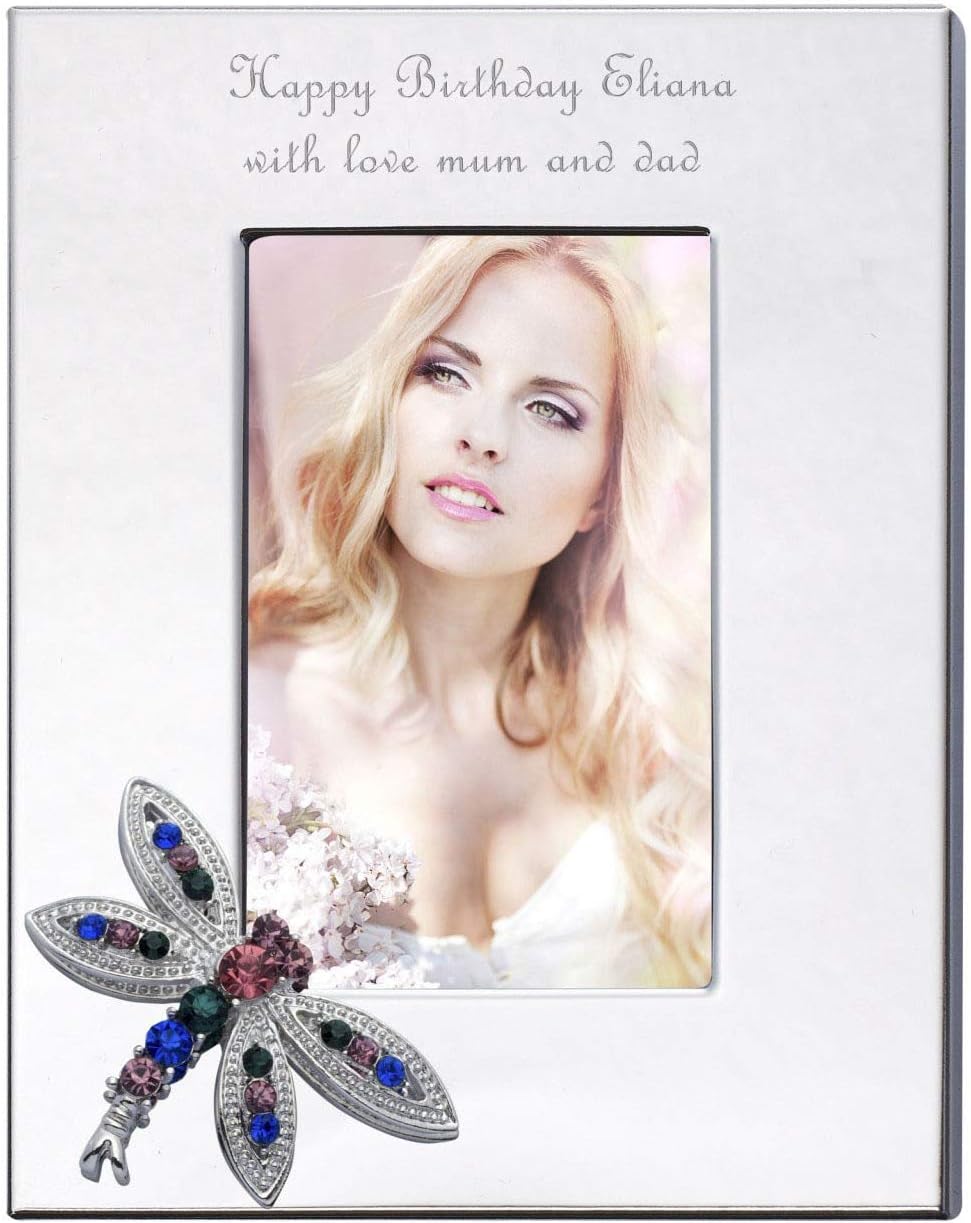 Gaventa London Rainbow Crystal Dragonfly 2 x 3 Photo Frame