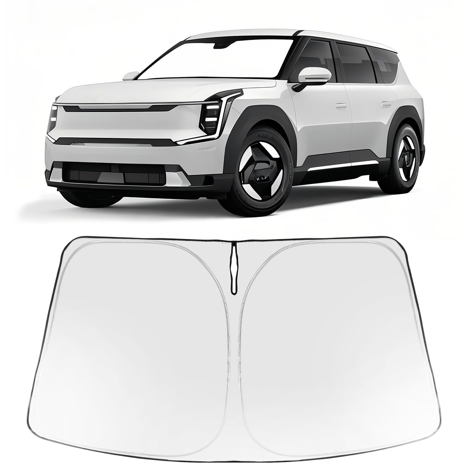 Proadsy Custom Fit Car Windshield Sun Shade for 2024-2026 Kia EV9 GT Line