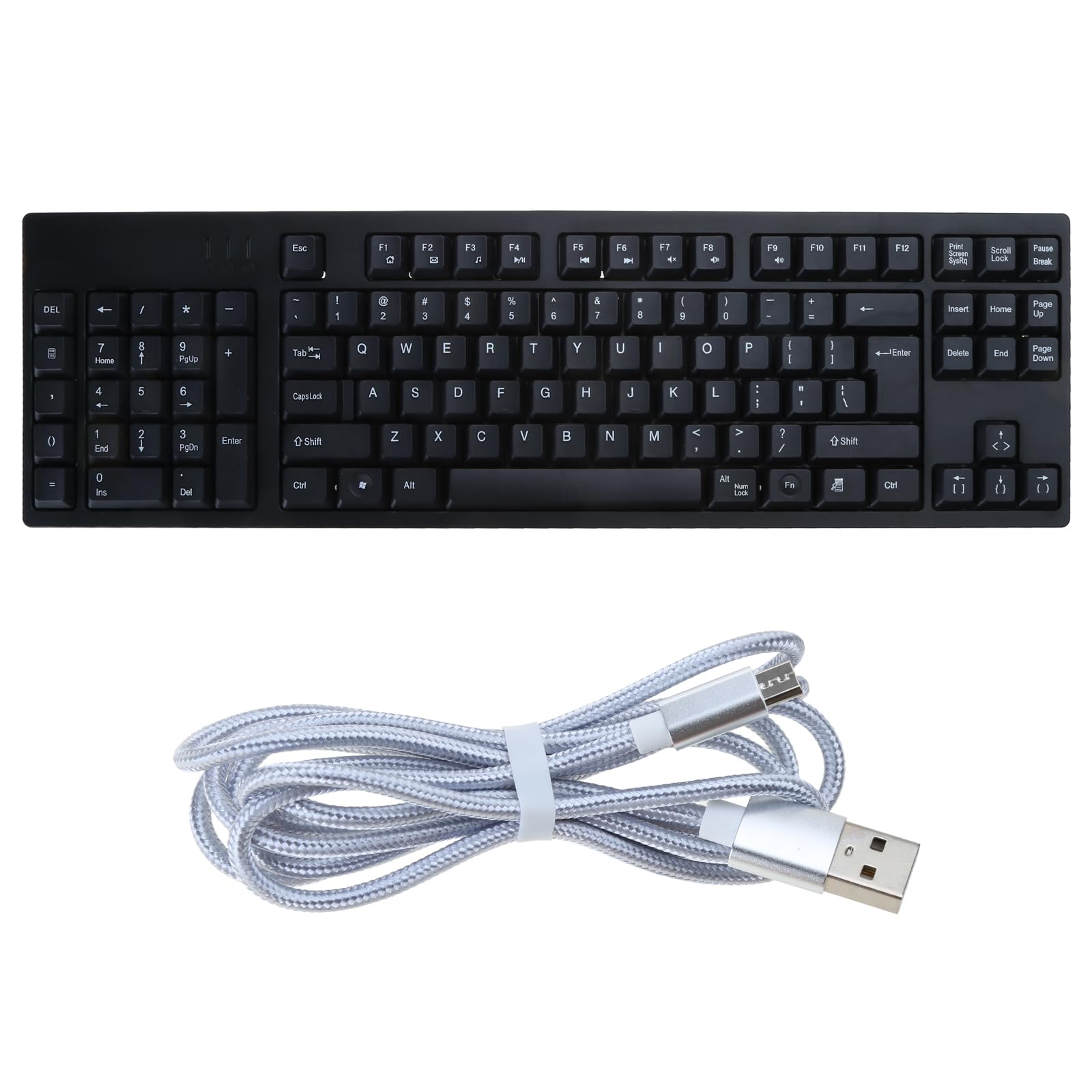 Teclado para zurdos para uso empresarial y de oficina, diseños ergonómicos, almohadilla numérica integrada, concentrador USB, cómodo funcionamiento Plug and Use Keyboard