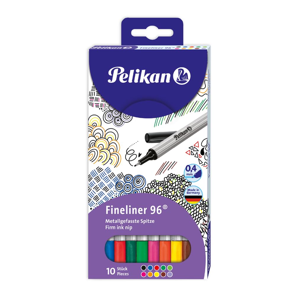 Pelikan Fineliner 96 çeşitli 10'lu-Kılıf