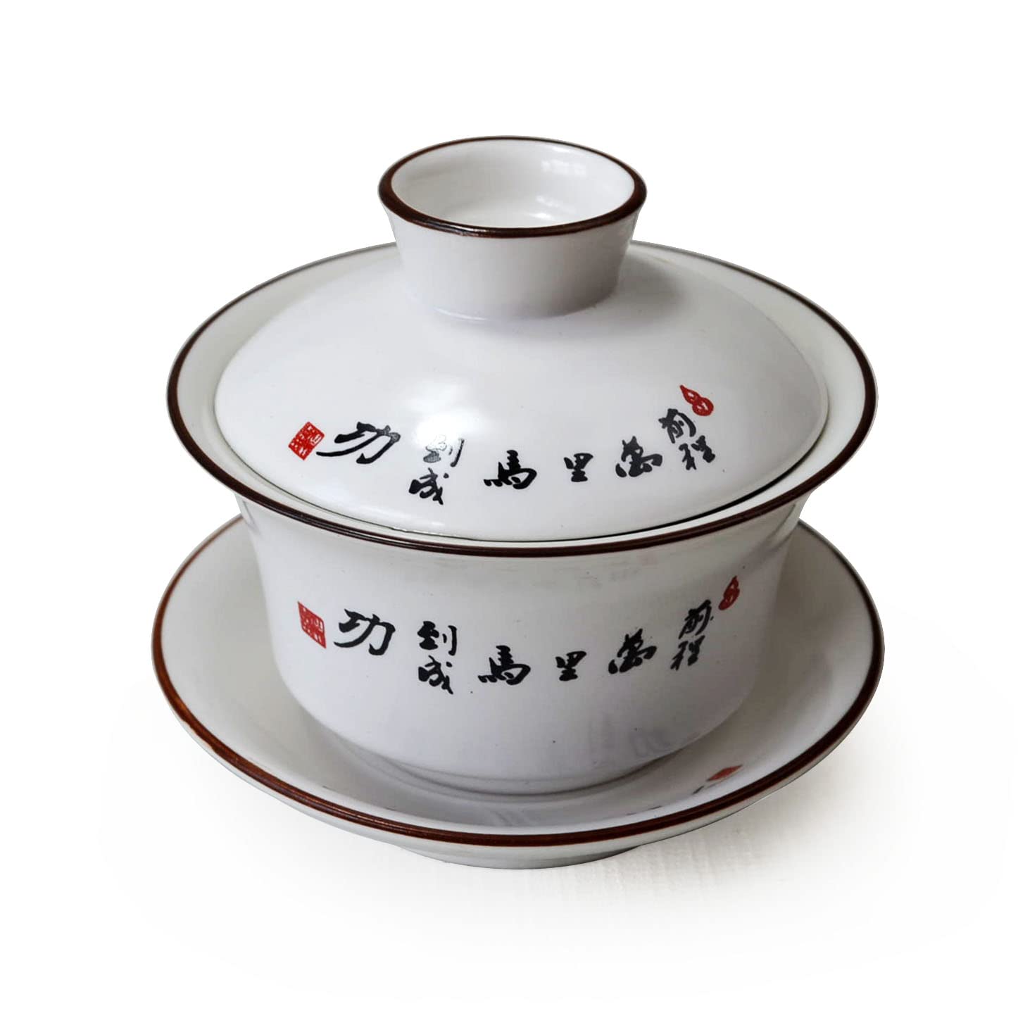 Gaiwan Teacups Chiński kubek do herbaty Tureen Success Sancai Cover Bowl Gongfu Tea Set (Horse)