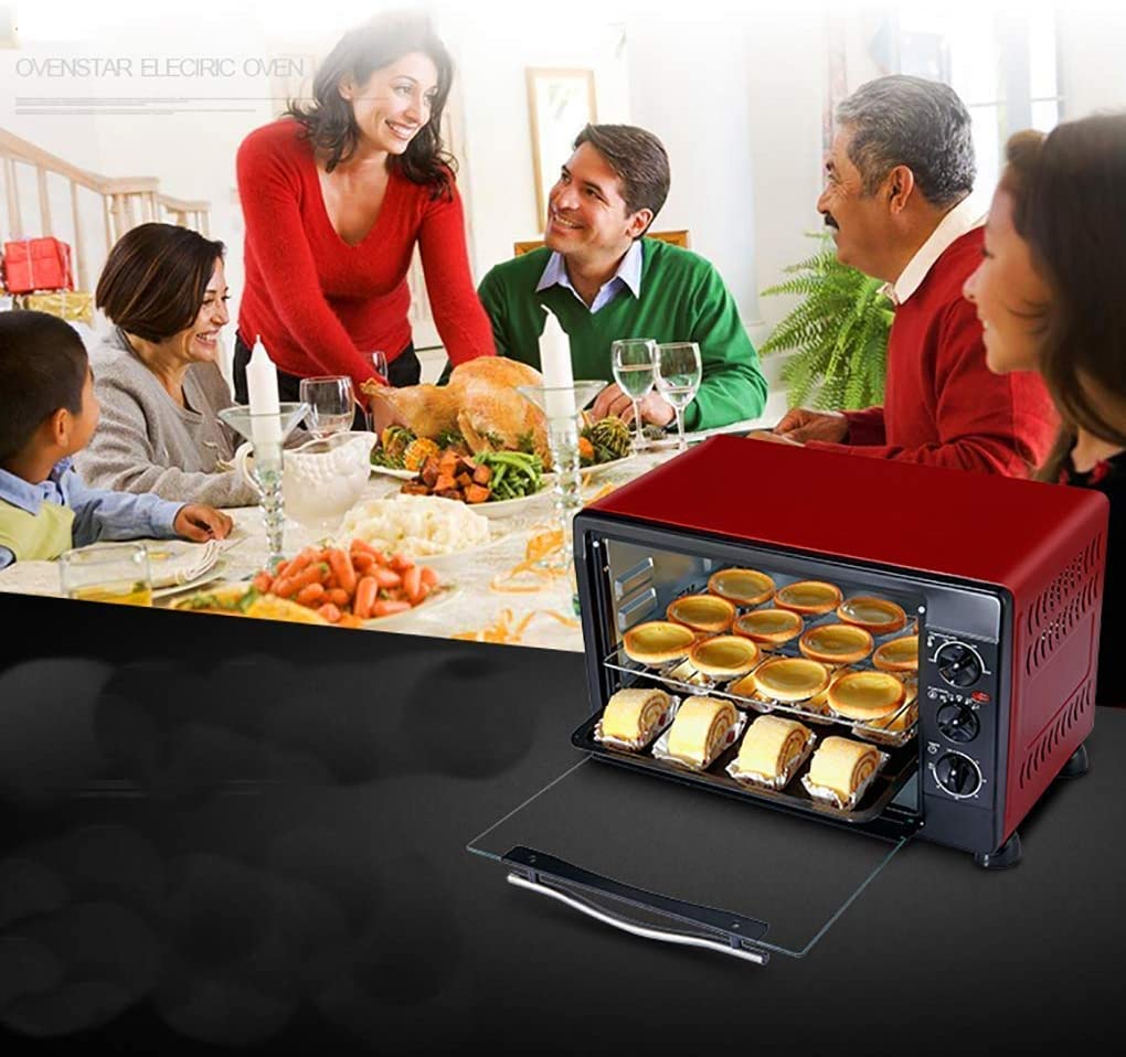 Forno Multifunzionale da 30 Litri, impostazione della Temperatura del Vapore da Tavolo per Uso Domestico e Forno tostapane da appoggio a convezione da 60 Minuti utile